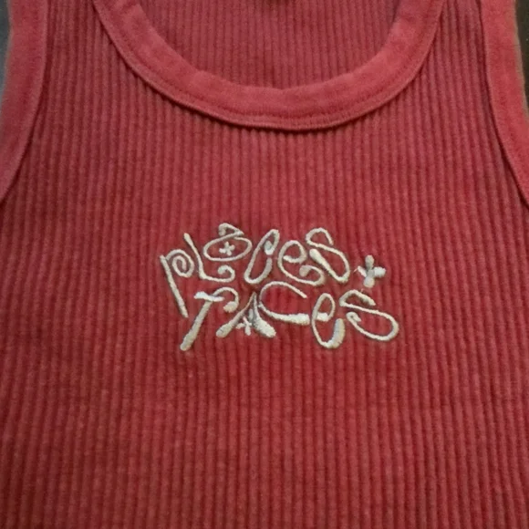 Red Ribbed‎ Tank Top - Picture 3 of 5